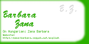 barbara zana business card